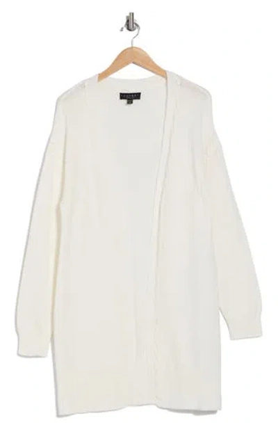 Laundry By Shelli Segal Braid Trim Duster Cardigan In Marshmallow