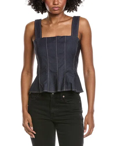 Laundry By Shelli Segal Bustier Peplum Top In Blue