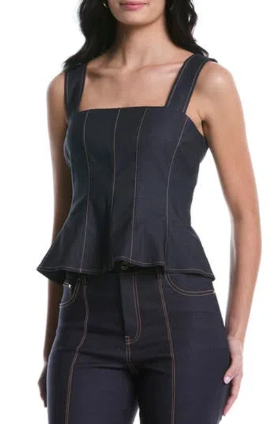 Laundry By Shelli Segal Bustier Peplum Top In Blue