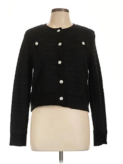 Pre-owned Laundry By Shelli Segal Cardigan Sweater In Black