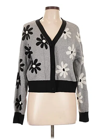Pre-owned Laundry By Shelli Segal Cardigan Sweater In Gray