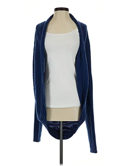 Pre-owned Laundry By Shelli Segal Cashmere Cardigan Sweater In Blue