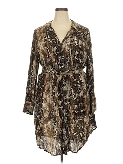 Pre-owned Laundry By Shelli Segal Casual Dress In Brown