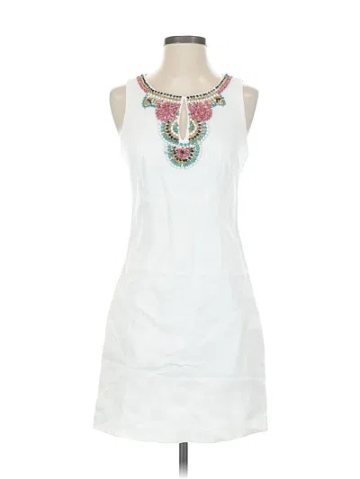 Pre-owned Laundry By Shelli Segal Casual Dress In White
