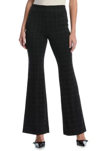 Laundry By Shelli Segal Check Bootcut Pants In Black