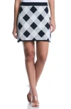 Laundry By Shelli Segal Checkered Pattern Sweater Skirt In Multi