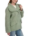 Laundry By Shelli Segal Faux Shearling Jacket In Green