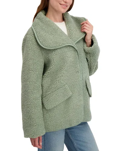 Laundry By Shelli Segal Faux Shearling Jacket In Green