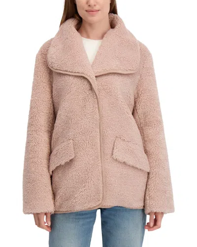 Laundry By Shelli Segal Faux Shearling Jacket In Pink