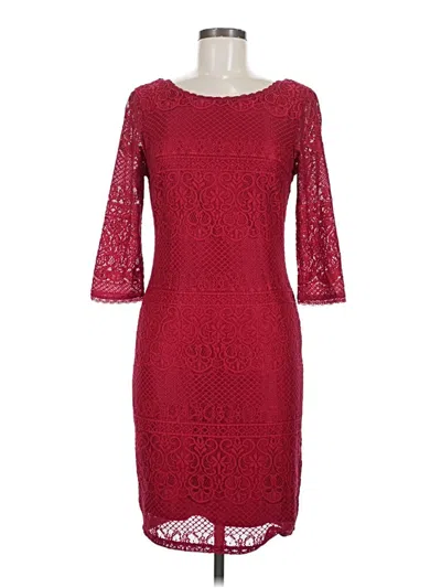 Pre-owned Laundry By Shelli Segal Cocktail Dress In Burgundy