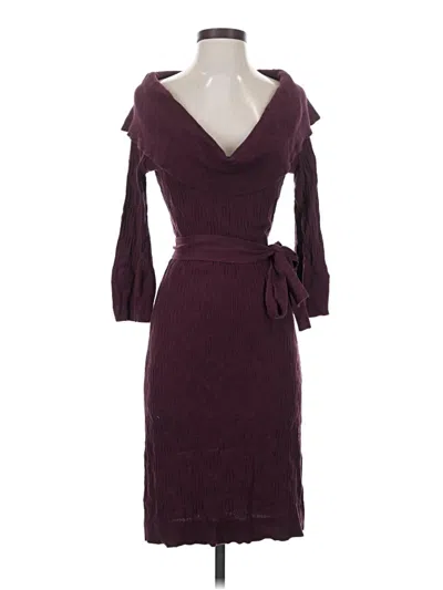 Pre-owned Laundry By Shelli Segal Cocktail Dress In Burgundy