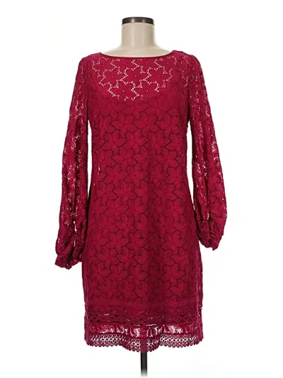 Pre-owned Laundry By Shelli Segal Cocktail Dress In Burgundy