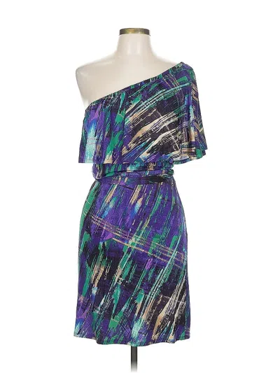 Pre-owned Laundry By Shelli Segal Cocktail Dress In Purple