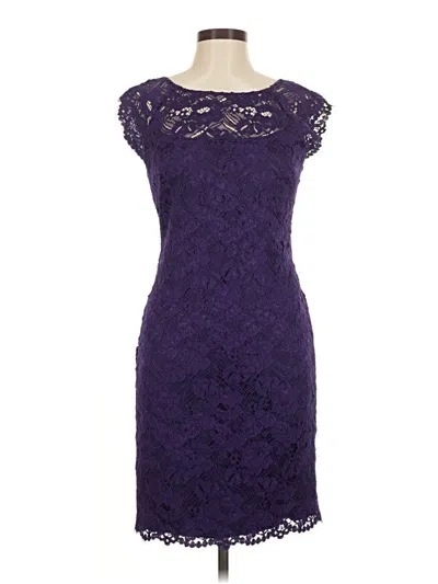 Pre-owned Laundry By Shelli Segal Cocktail Dress In Purple