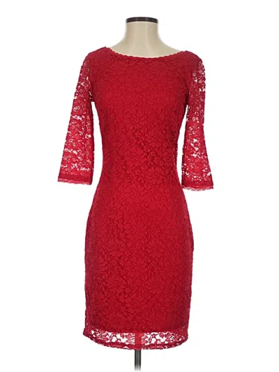 Pre-owned Laundry By Shelli Segal Cocktail Dress In Red