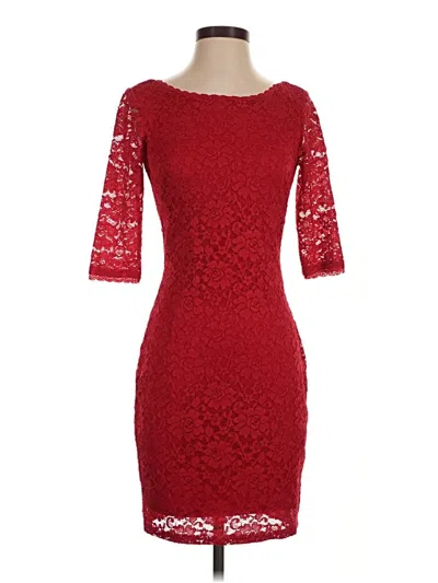 Pre-owned Laundry By Shelli Segal Cocktail Dress In Red