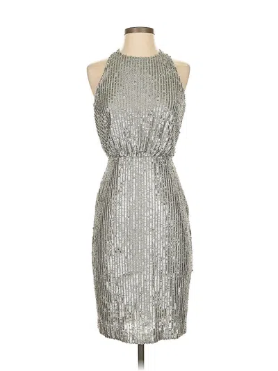 Pre-owned Laundry By Shelli Segal Cocktail Dress In Silver