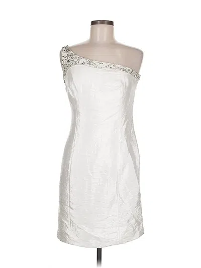 Pre-owned Laundry By Shelli Segal Cocktail Dress In Silver