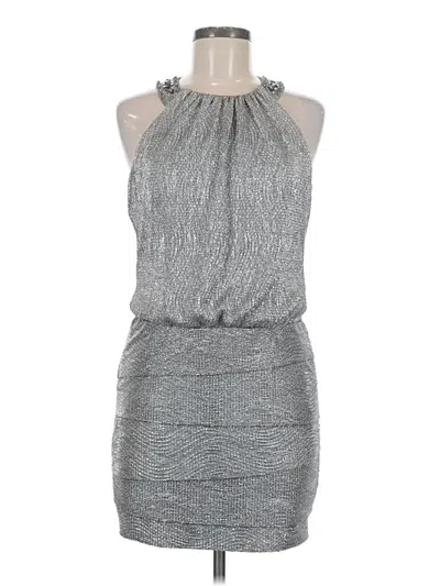 Pre-owned Laundry By Shelli Segal Cocktail Dress In Silver