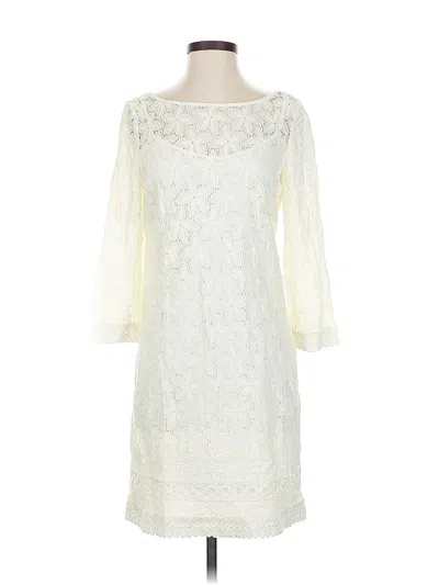 Pre-owned Laundry By Shelli Segal Cocktail Dress In White