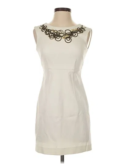 Pre-owned Laundry By Shelli Segal Cocktail Dress In White
