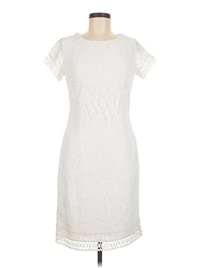 Pre-owned Laundry By Shelli Segal Cocktail Dress In White