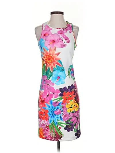 Pre-owned Laundry By Shelli Segal Cocktail Dress In White