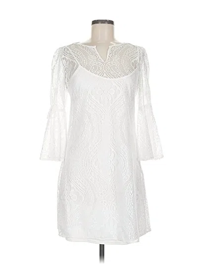Pre-owned Laundry By Shelli Segal Cocktail Dress In White