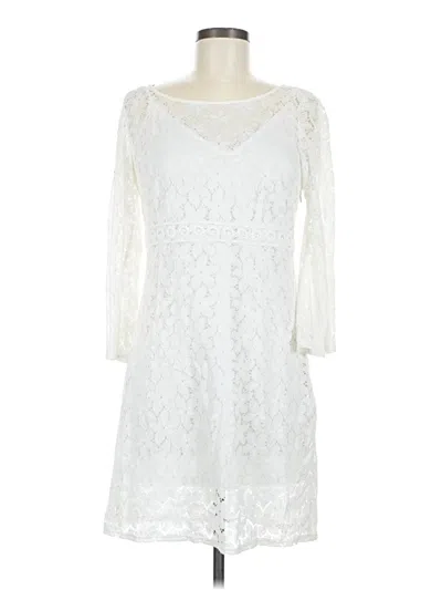 Pre-owned Laundry By Shelli Segal Cocktail Dress In White