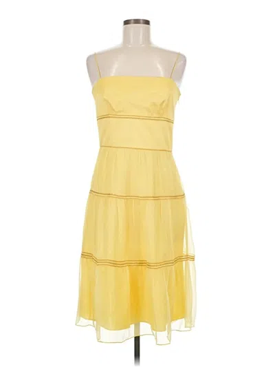 Pre-owned Laundry By Shelli Segal Cocktail Dress In Yellow