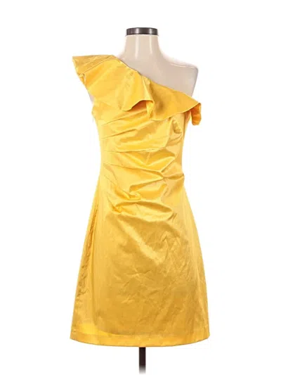 Pre-owned Laundry By Shelli Segal Cocktail Dress In Yellow