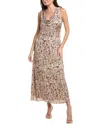 Laundry By Shelli Segal Cowl Neck Gown In Multi