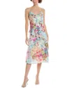 Laundry By Shelli Segal Cowl Neck Midi Dress
