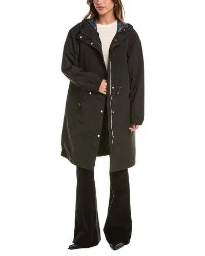 Laundry By Shelli Segal Crinkle Raincoat In Black