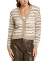 Laundry By Shelli Segal Crochet Cardigan In Beige