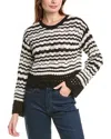 Laundry By Shelli Segal Crochet Chenille Sweater In Black