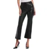 Laundry By Shelli Segal Cropped Faux Leather Bootcut Pants In Black