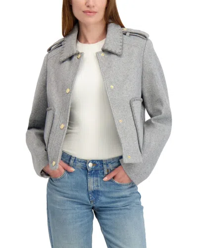 Laundry By Shelli Segal Blanket Stitch Jacket In Gray
