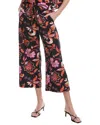 Laundry By Shelli Segal Cropped Linen-blend Pant In Black
