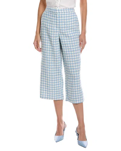 Laundry By Shelli Segal Cropped Wide Leg Tweed Pant In Multi