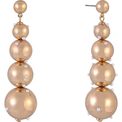 Laundry By Shelli Segal Crystal Bead Drop Earrings In Gold