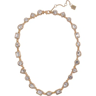 Laundry By Shelli Segal Crystal Collar Necklace In Gold