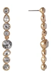 Laundry By Shelli Segal Crystal Linear Earrings In Gold