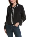 LAUNDRY BY SHELLI SEGAL LAUNDRY BY SHELLI SEGAL DOUBLE PEARL BUTTON FRONT BLOUSE
