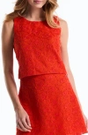 Laundry By Shelli Segal Embroidered Shell In Pink