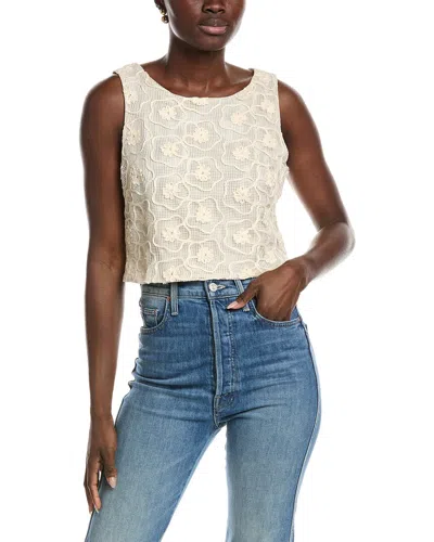Laundry By Shelli Segal Embroidered Top In Animal Print