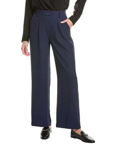 Laundry By Shelli Segal Extended Tab Pleated Pant In Blue