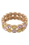 Laundry By Shelli Segal Faceted Crystal Stretch Bracelet