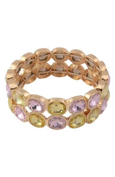 Laundry By Shelli Segal Faceted Crystal Stretch Bracelet