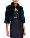 Laundry By Shelli Segal Faux Fur Shrug In Emerald